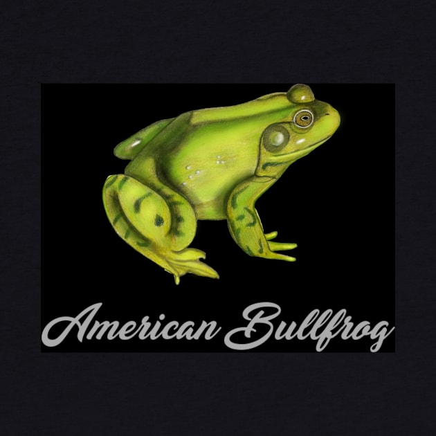 American Bullfrog Labeled by ArtAndBliss